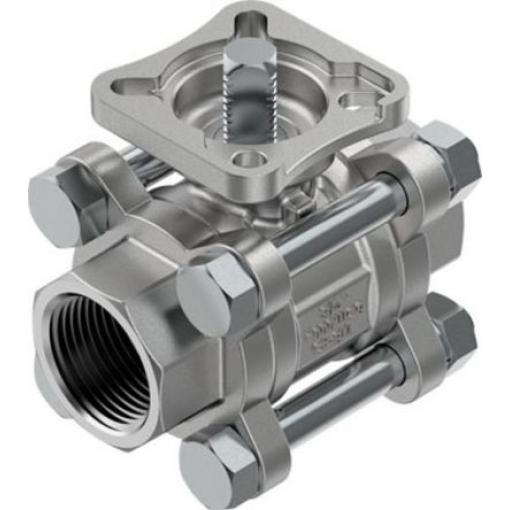 Pneumatický ventil s ručním ovládáním, řada: VZBE Páka 3/4 in NPT, materiál tělesa: Nerezová ocel 4809118, teplotní