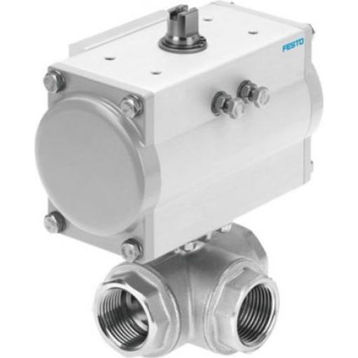 Ventil spneumatickým pohonem VZBM-A-11/4"-RP-25-F-3T-B2-PA40 Kuličkové Festo EN 10226-1 1.25 in