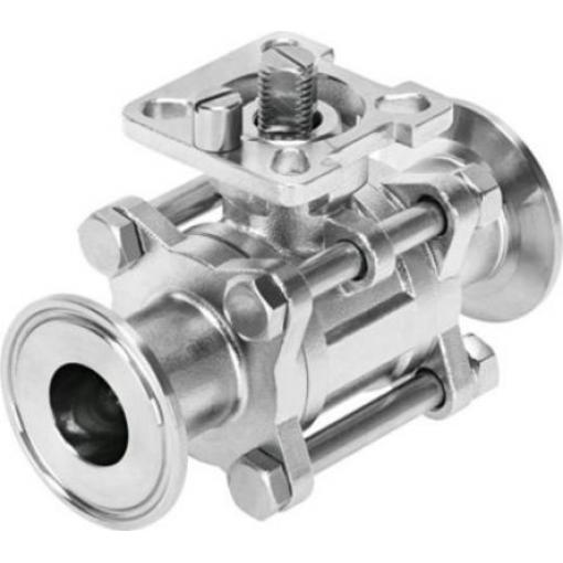 Kulový ventil, Nerezová ocel VZBD-3-S1-16-T-2-F0710-V14V14 Svorka na ASME-BPE Festo G