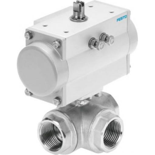 Ventil spneumatickým pohonem VZBM-A-1/4"-RP-25-F-3T-B2-PB20 Kuličkové Festo EN 10226-1 Rp1/4