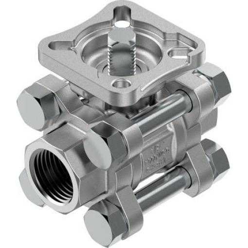 Pneumatický ventil s ručním ovládáním, řada: VZBE Páka 1/2 in NPT NPT, materiál tělesa: Nerezová ocel 4809117, teplotní