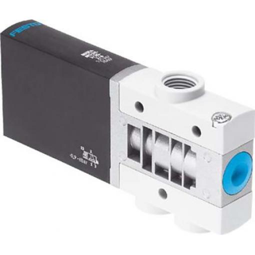Pneumatický solenoidový/řídicí regulační ventil 3/2 uzavřený monostabilní, řada: MHE4-MS1H-3/2G-1/4 G Elektřina, max.