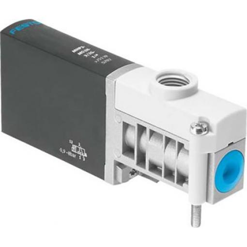 Pneumatický solenoidový/řídicí regulační ventil 3/2 uzavřený monostabilní, řada: MHP3 Metrické Elektřina, max. průtok: