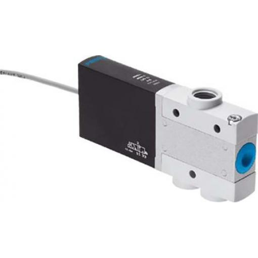 Pneumatický solenoidový/řídicí regulační ventil Monostabilní, 3/2 běžně otevřený, řada: MHE4 Metrické Elektřina, max.