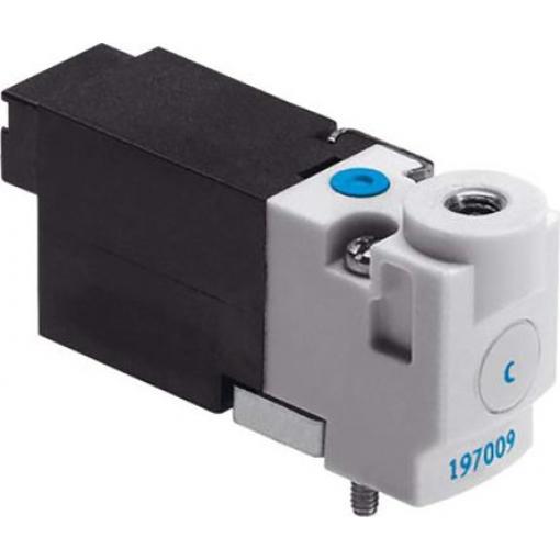 Pneumatický solenoidový/řídicí regulační ventil 2/2 uzavřený monostabilní, řada: MHP1 Metrické Elektřina, max. průtok: