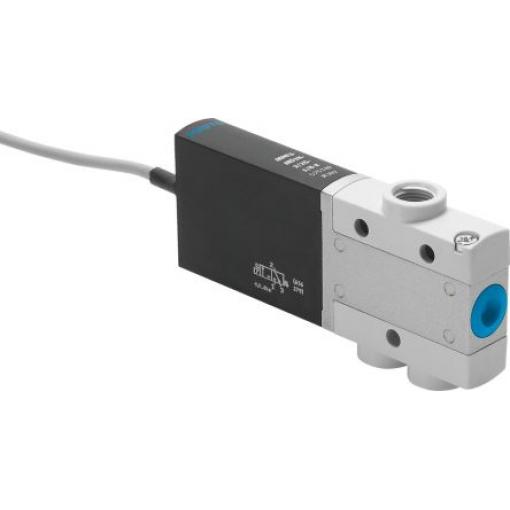 Pneumatický solenoidový/řídicí regulační ventil 3/2 uzavřený monostabilní, řada: MHE3-M1H-3/2G-1/8-K Metrické Elektřina,