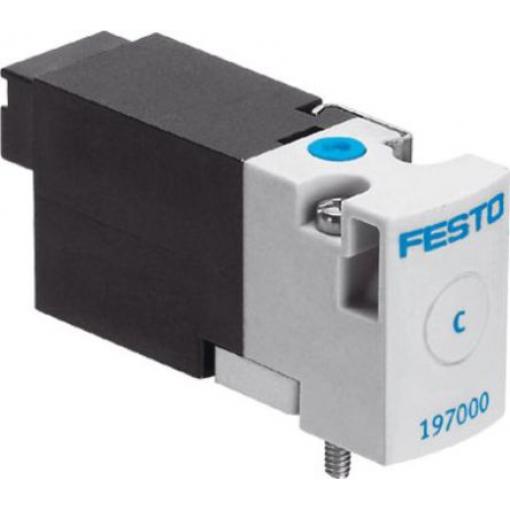 Pneumatický solenoidový/řídicí regulační ventil 3/2 uzavřený monostabilní, řada: MHA1 Metrické Elektřina, max. průtok: