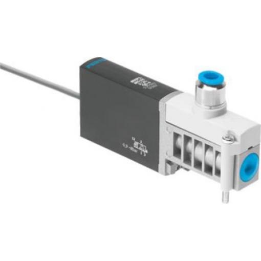 Pneumatický solenoidový/řídicí regulační ventil 3/2 uzavřený monostabilní, řada: MHP3-MS1H-3/2G-QS-6-K Metrické