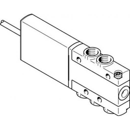Pneumatický solenoidový/řídicí regulační ventil 5/2 monostabilní, řada: MHE2 Metrické Elektřina, max. průtok: 90 L/min
