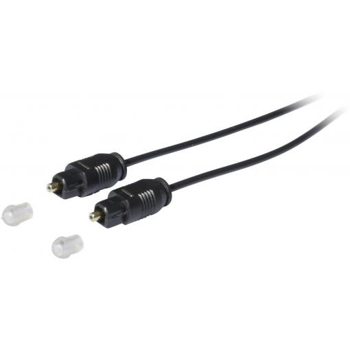 Toslink digitální audio kabel S-Conn 69002-2.0 [1x Toslink zástrčka (ODT) - 1x Toslink zástrčka (ODT)], 2.00 m, černá