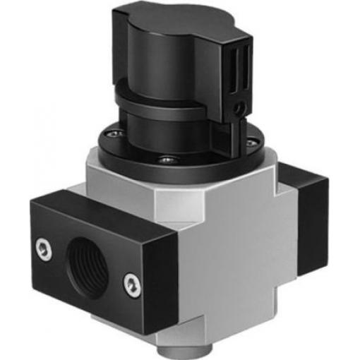 Pneumatický ventil s ručním ovládáním, řada: HE-3/8-D-MINI Ruční 3/8 in G, materiál tělesa: Odlévaný hliník 162808,