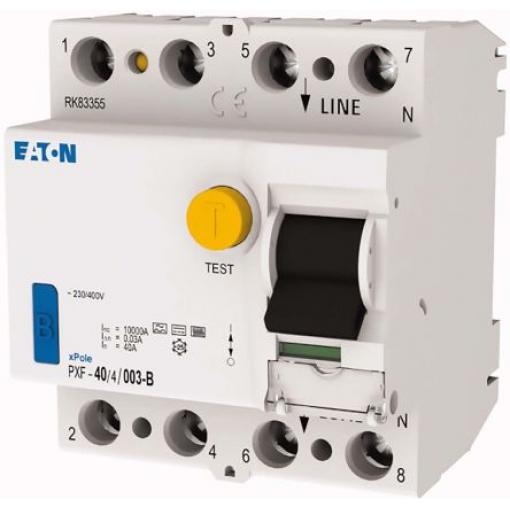 Jistič zbytkového proudu 4pólový Typ B 40 A 30 mA Eaton Typ B PXF PXF IEC/EN 61008