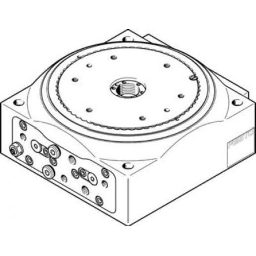 Pneumatický otočný aktuátor DHTG-140-8-A, řada: DHTG-140-8-A, max. tlak: 8 bar Festo Dvojčinný 0.03 °, vývrt: 140 mm