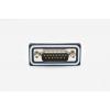 13W3 vert solder male flash 4-40 threade