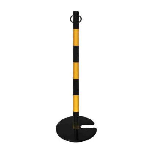 300 mm, Černá, Žlutá Ocel Ø 40 mm výška 1 m, šířka: 1m RS PRO