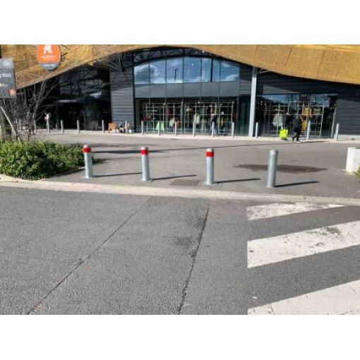 200 mm, Stříbrná Ocel Ø 90 mm výška 0.8 m, šířka: 0.8m RS PRO