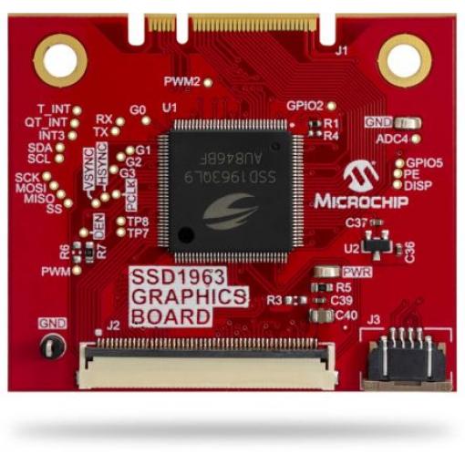 Vývojová sada pro grafické displeje Microchip SSD1963 LCD Controller Graphics Card LCD, klasifikace: Dceřiná deska
