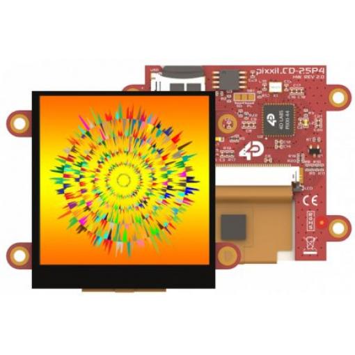Barevný displej LCD pixxiLCD-25P4-CTP, řada: pixxiLCD 63.5 mm Dotykový displej 240 x 240 pixel podsvícení LED rozhraní