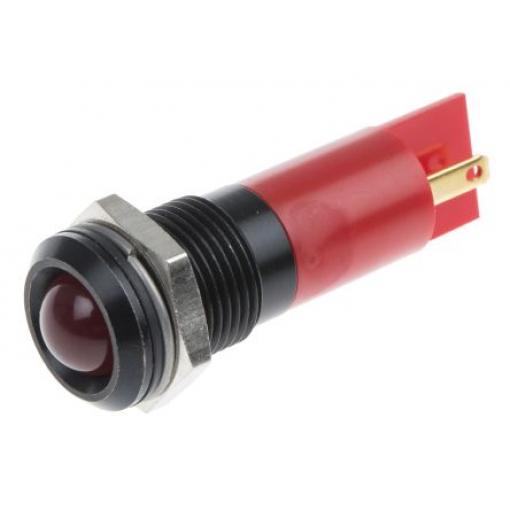 Indikátor pro montáž do panelu Prominentní barva Červená, 12 V RS PRO, IP40