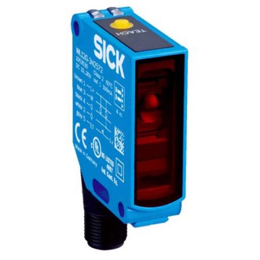 SICK Fotoelektrický snímač, řada: W12G LED s bodovým světlem Blok 4kolíkový, výstup: PnP Retroreflexní IP66, IP67