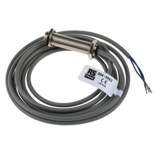 RS PRO Fotoelektrický snímač, řada: PR12 Infračervená LED Válcovitý Kabel, výstup: PNP NE Difúzní odraz IP67