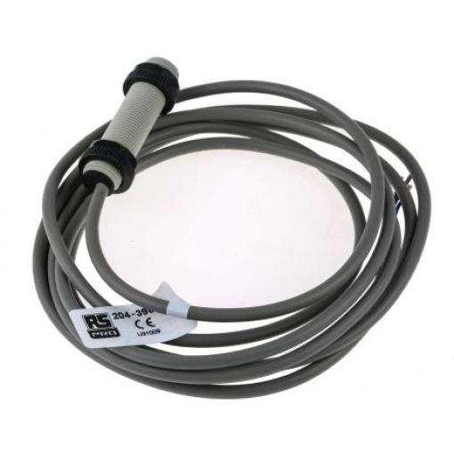 RS PRO Fotoelektrický snímač, řada: PR12S Infračervená LED Válcovitý Kabel, výstup: NPN NO Difúzní odraz IP67