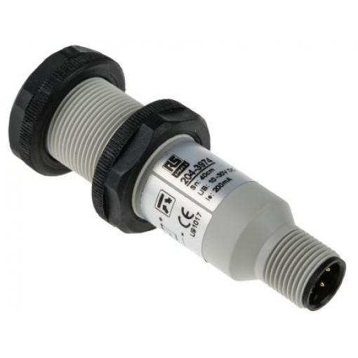 RS PRO Fotoelektrický snímač, řada: PR18S Infračervená LED Válcovitý Konektor M12, výstup: NPN NO/NC Difúzní odraz IP67