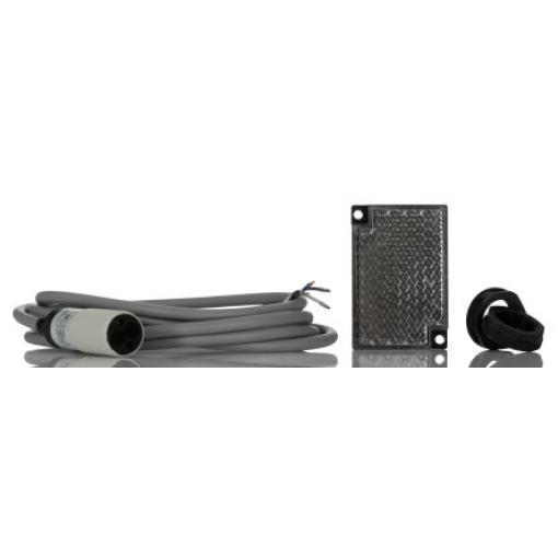RS PRO Fotoelektrický snímač, řada: PR18S Infračervená LED Válcovitý Kabel, výstup: NPN NO/NC Retroreflexní IP67