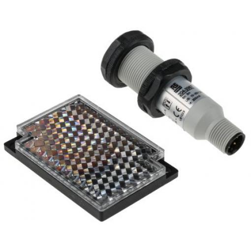 RS PRO Fotoelektrický snímač, řada: PR18S Infračervená LED Válcovitý Šroub, výstup: PNP NO/NC Retroreflexní IP67