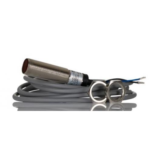 RS PRO Fotoelektrický snímač, řada: PR18 Červené světlo Válcovitý Kabel, výstup: PNP NO/NC Potlačení pozadí IP67