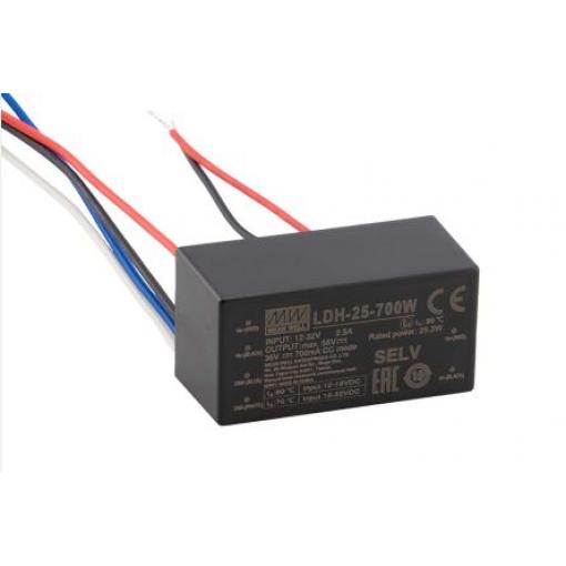 LED ovladač, řada: LDH-25 LDH-25-350W 84 V 350 mA 25 W ztlumování: PWM MEAN WELL