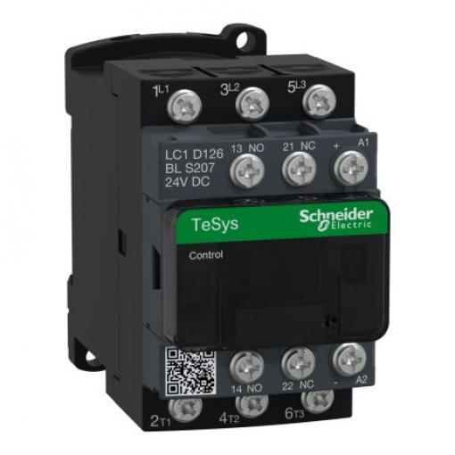 Schneider Electric 1 NO, 1 NC Stykač napětí ve vinutí 24V dc 3pólový 12 A 690V 7.5 kW s 3 NO kontakty 24V dc Řízení