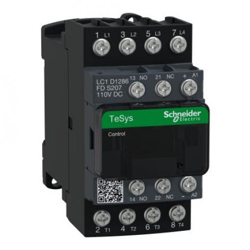 Schneider Electric 1 NO, 1 NC Stykač napětí ve vinutí 110V dc 4pólový 25 A 440V s 2 NO/2 NC kontakty 110V dc Řízení