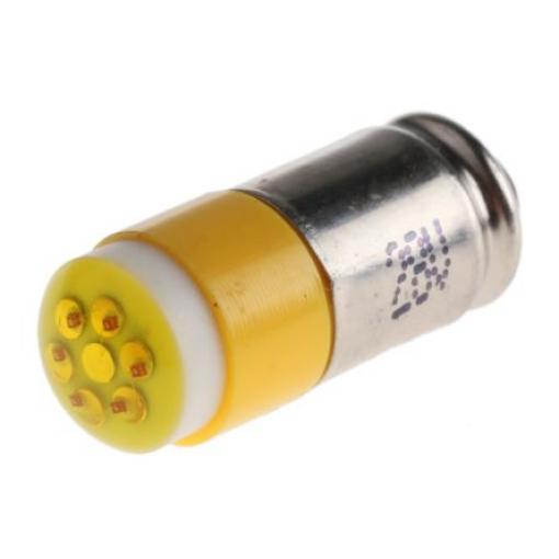 RS PRO Kontrolka barva světla Žlutá, objímka žárovky: Miniaturní drážka vícečipový, průměr: 6 mm, 28 V dc