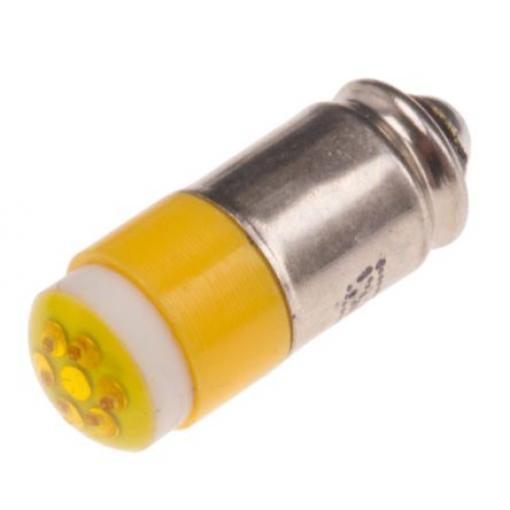 Žárovka indikátoru barva světla Žlutá, objímka žárovky: Miniaturní drážka vícečipový, průměr: 6mm, 12V dc
