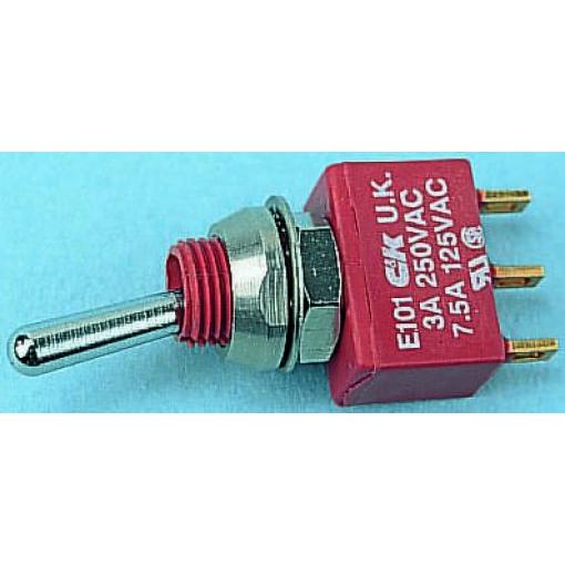 C & K Přepínač IP57 Panel SPDT Zap-vyp-zap ovládání 7.5 A Pájecí 28 V dc