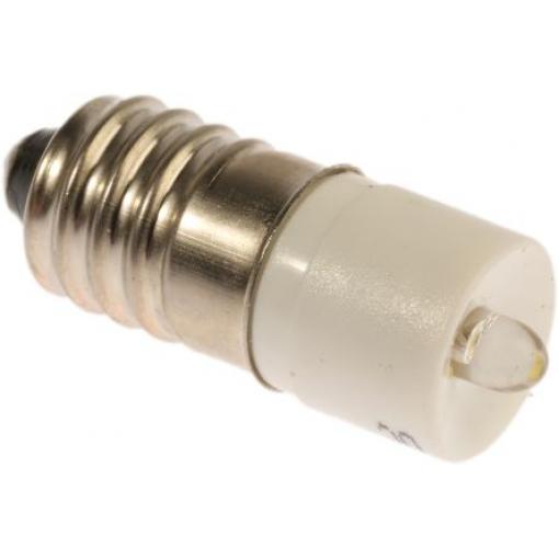 RS PRO Kontrolka barva světla Bílá, objímka žárovky: E10 Jednočipové, průměr: 10 mm, 28 V ac/dc