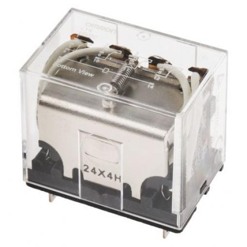 Omron Výkonové relé 4PDT Montáž na plošný spoj 10 A 48 V dc LY4