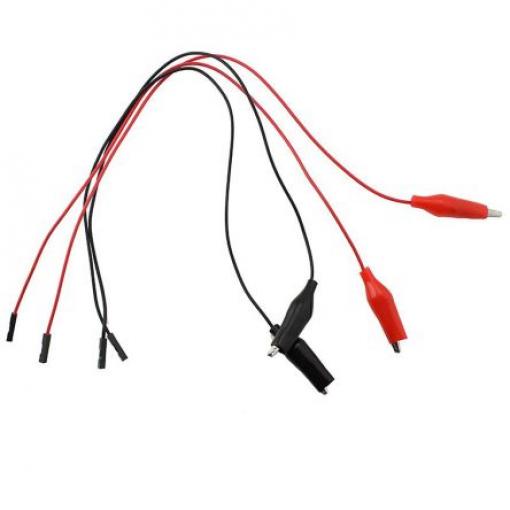 Kitronik Doplňkový kabel s krokodýlími svorkami pro BBC micro:bit, Červená, Černá, délka kabelů: 300 mm