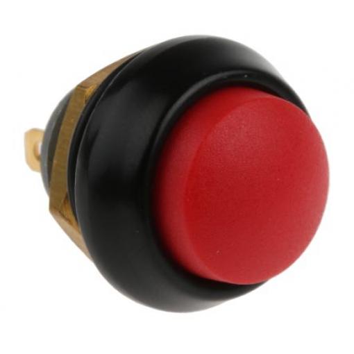 ITW Switches Miniaturní tlačítkový spínač, řada: 59 IP67 SPST Panel 14 mm Červená