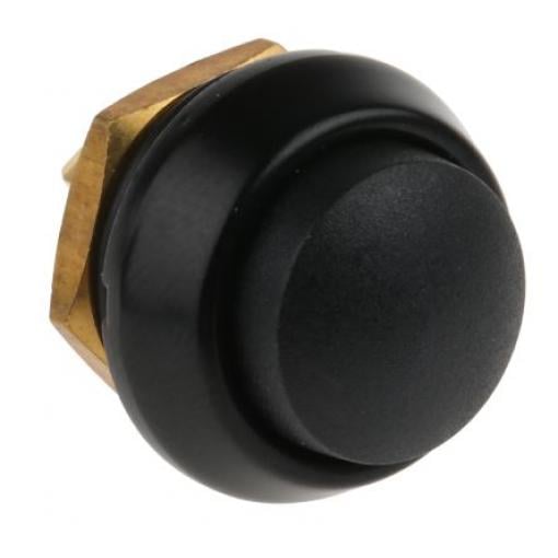 ITW Switches Miniaturní tlačítkový spínač, řada: 59 IP67 SPST Panel 14 mm Černá