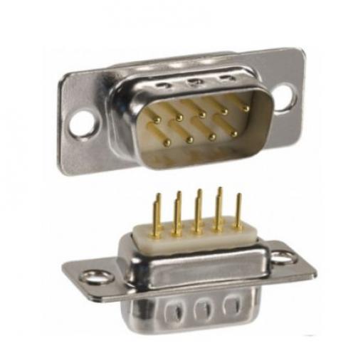 Norcomp Konektor D-Sub, řada: 172, počet kontaktů: 9, orientace těla: Rovný 10.9 mm, Montáž do panelu Vnější,