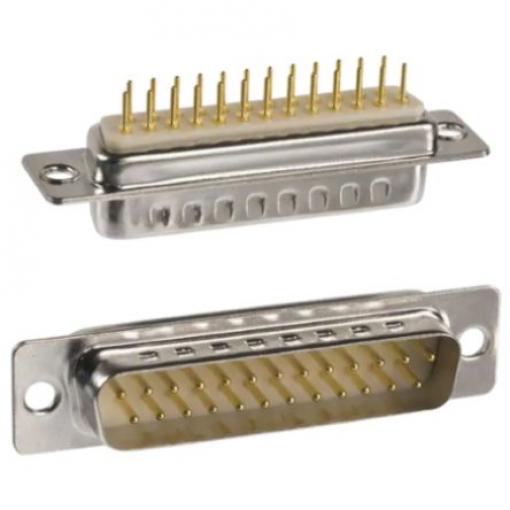 Norcomp Konektor D-Sub, řada: 172, počet kontaktů: 25, orientace těla: Rovný 10.9 mm, Montáž do panelu Vnější,