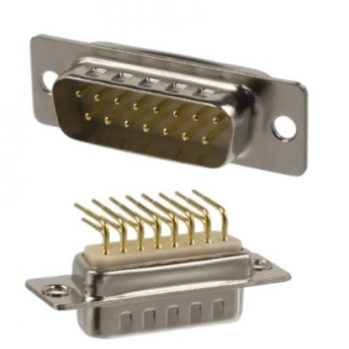 Norcomp Konektor D-Sub, řada: 173, počet kontaktů: 15, orientace těla: Pravý úhel 2.75 mm, Montáž do panelu Vnější,