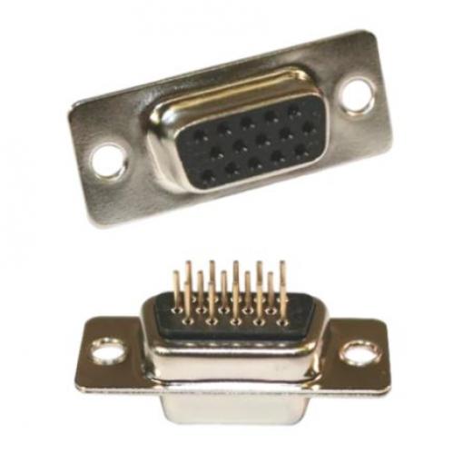 Norcomp Konektor D-Sub, řada: 180, počet kontaktů: 15, orientace těla: Rovný 2.29 mm, Montáž do panelu Vnější,