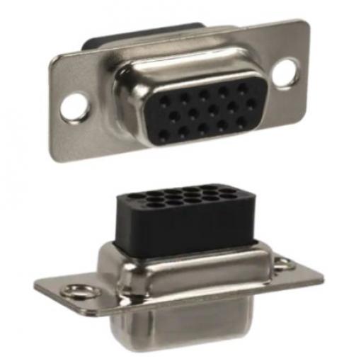 Norcomp Konektor D-Sub, řada: 180, počet kontaktů: 15, orientace těla: Rovný 2.28 mm, Montáž do panelu Vnitřní,