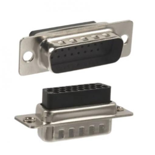 Norcomp Konektor D-Sub, řada: 180, počet kontaktů: 26, orientace těla: Rovný 2.28 mm, Montáž do panelu Vnější,