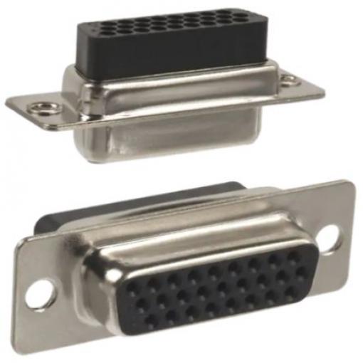 Norcomp Konektor D-Sub, řada: 180, počet kontaktů: 26, orientace těla: Rovný 2.28 mm, Montáž do panelu Vnitřní,