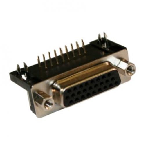 Norcomp Konektor D-Sub, řada: 181, počet kontaktů: 26, orientace těla: Pravý úhel 2.28 mm, Montáž do panelu Vnitřní,
