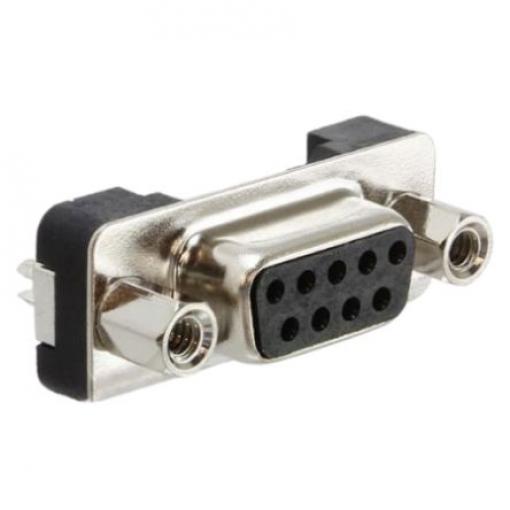 Norcomp Konektor D-Sub, řada: 191, počet kontaktů: 9, orientace těla: Svislé 2.75 mm, Montáž do panelu Vnitřní,